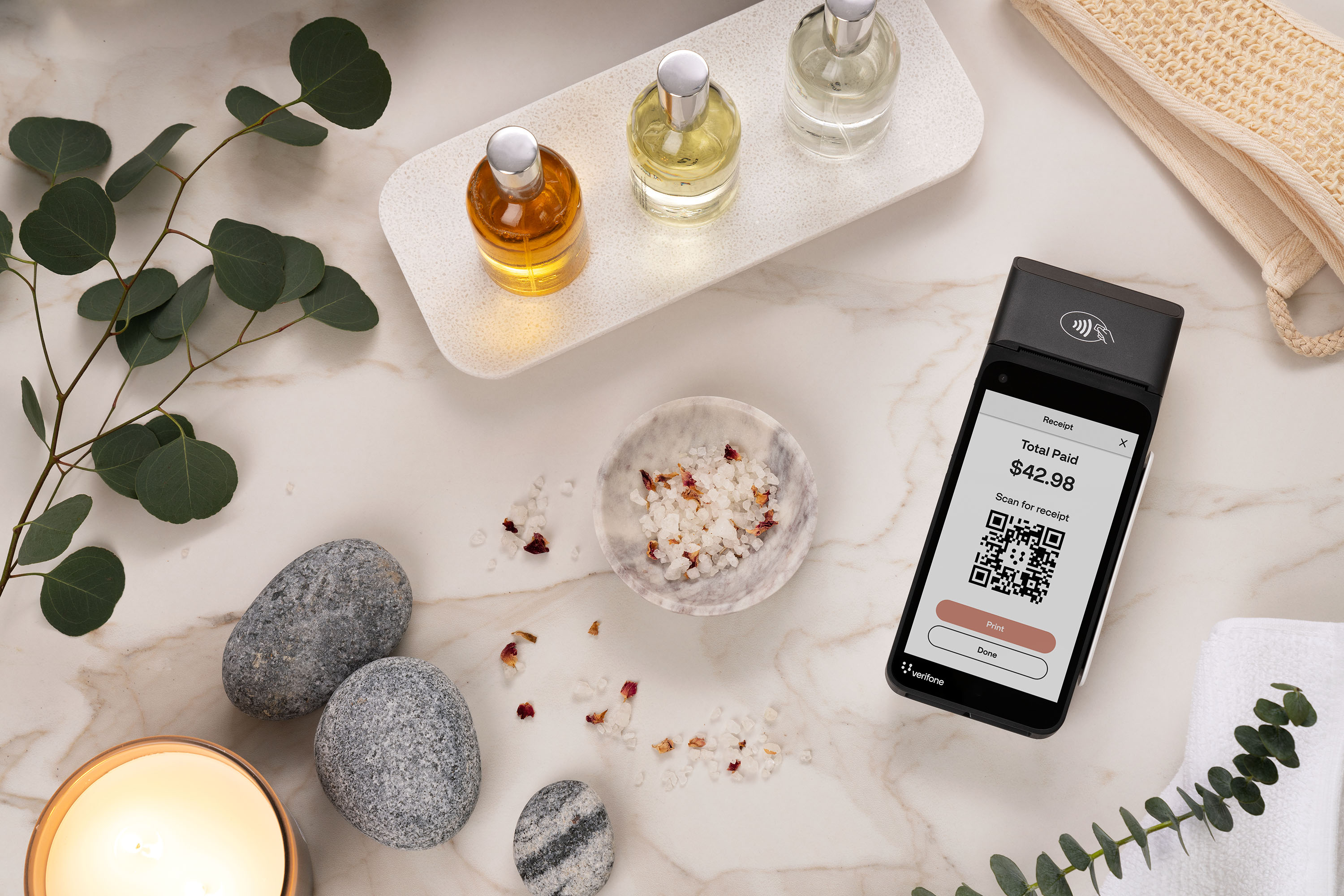 Verifone V660p with digital receipt