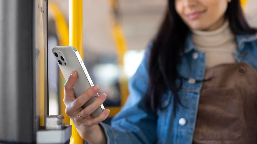 detail encryption girl on phone