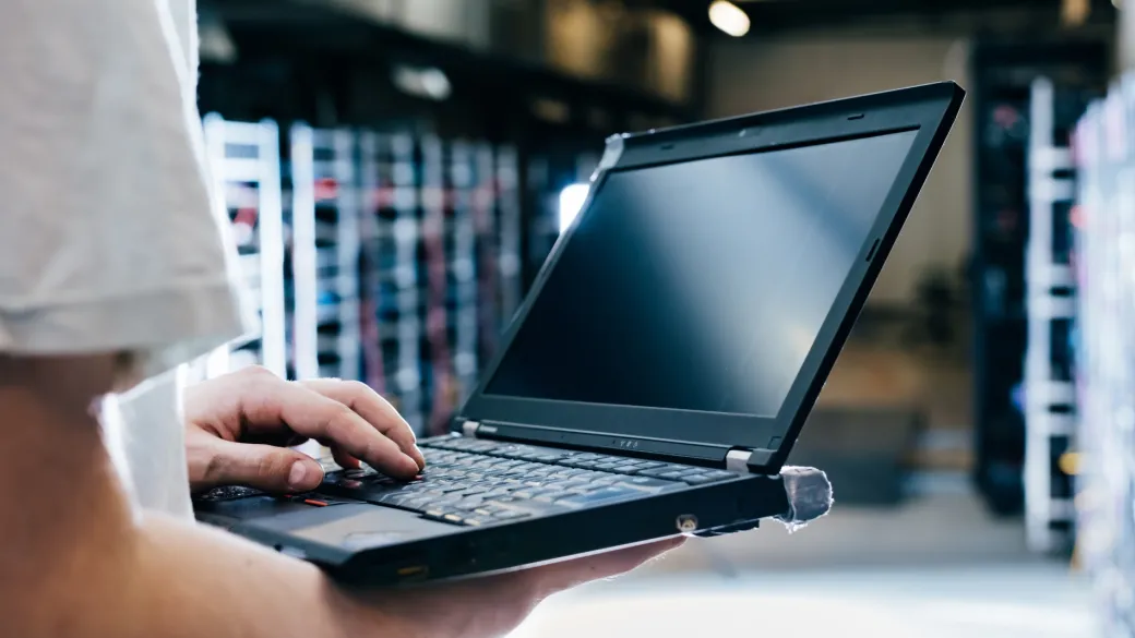 detail online payments it specialist working computer bitcoin crypto currency