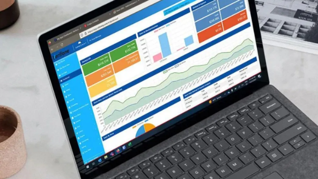 detail verifone backoffice laptop dashboard verifone