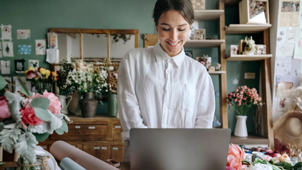 people payment gateway woman florist