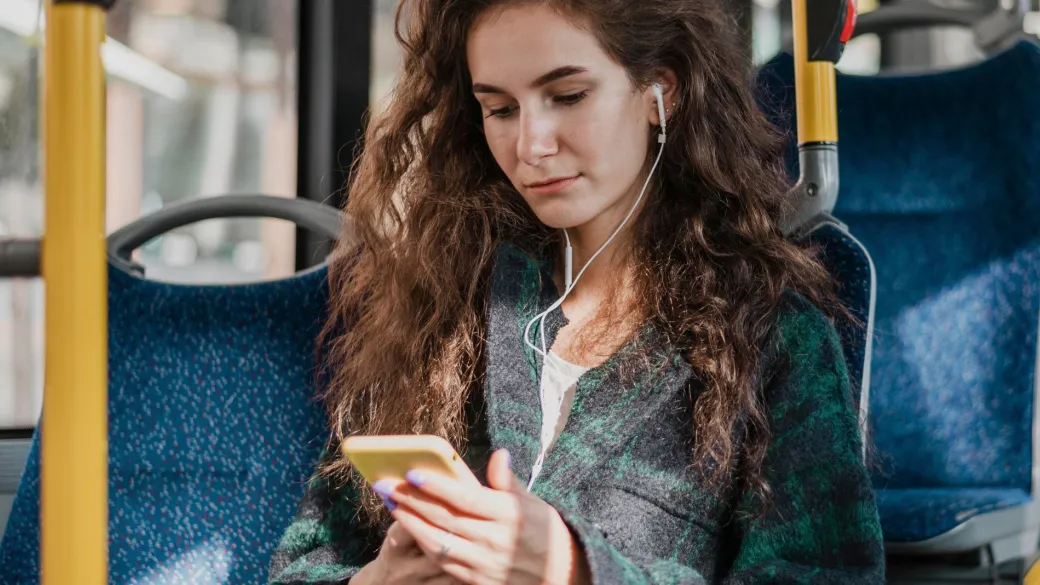 people transport travel woman in bus