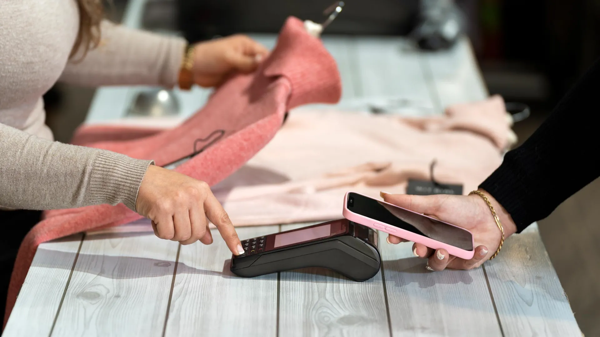 Retail clothes store payment