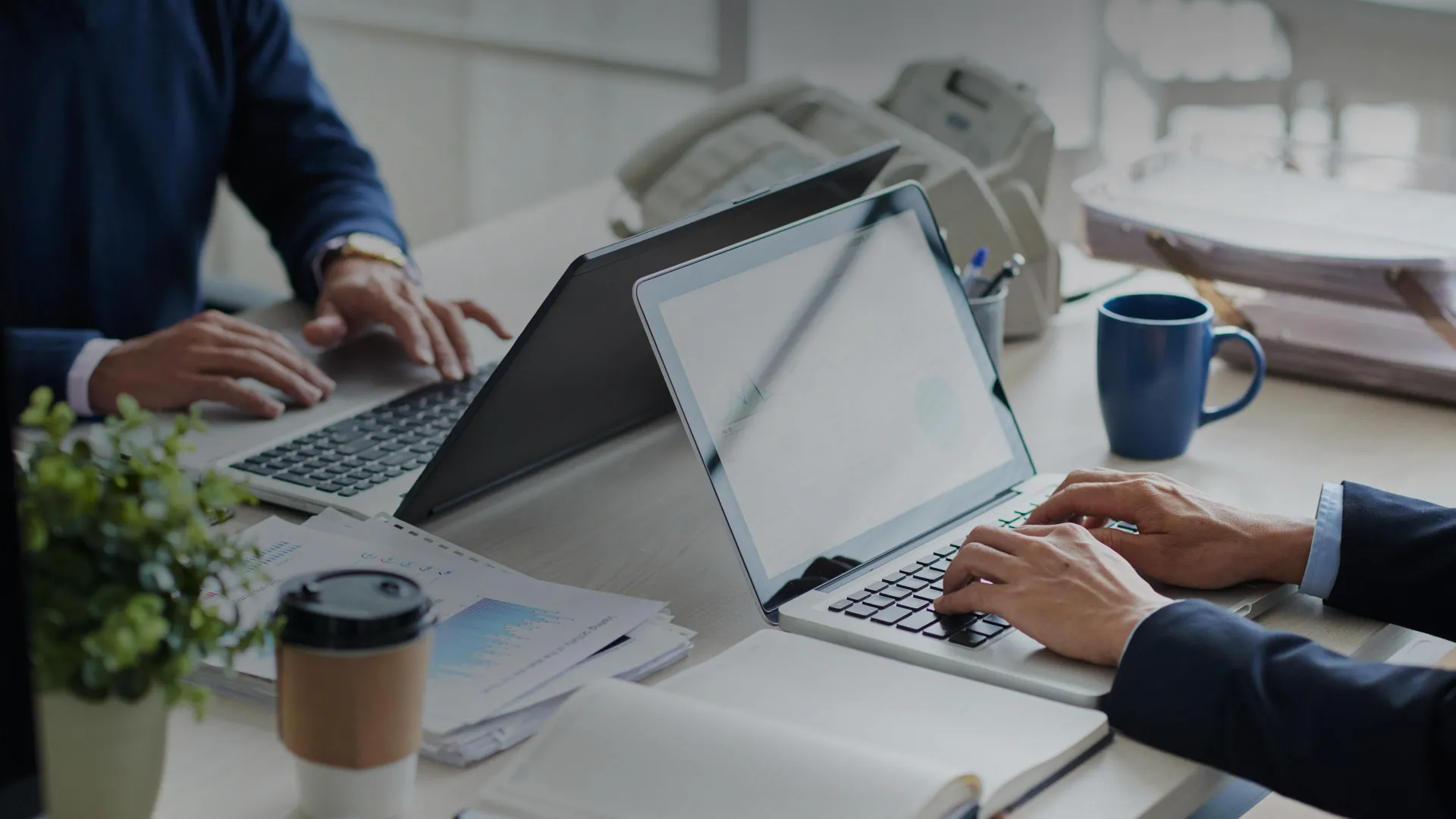 Businessmen working together