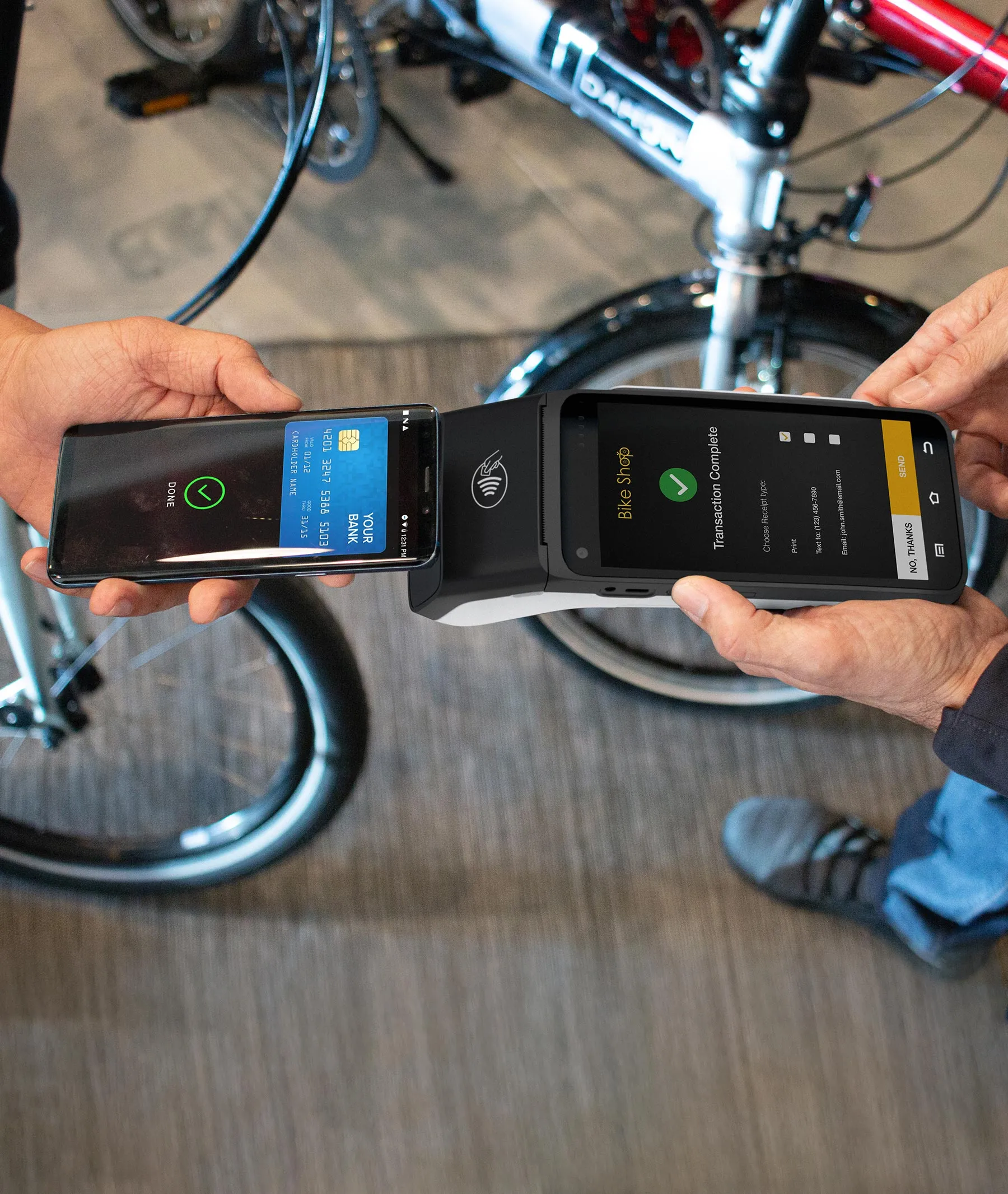Bike shop mobile payment