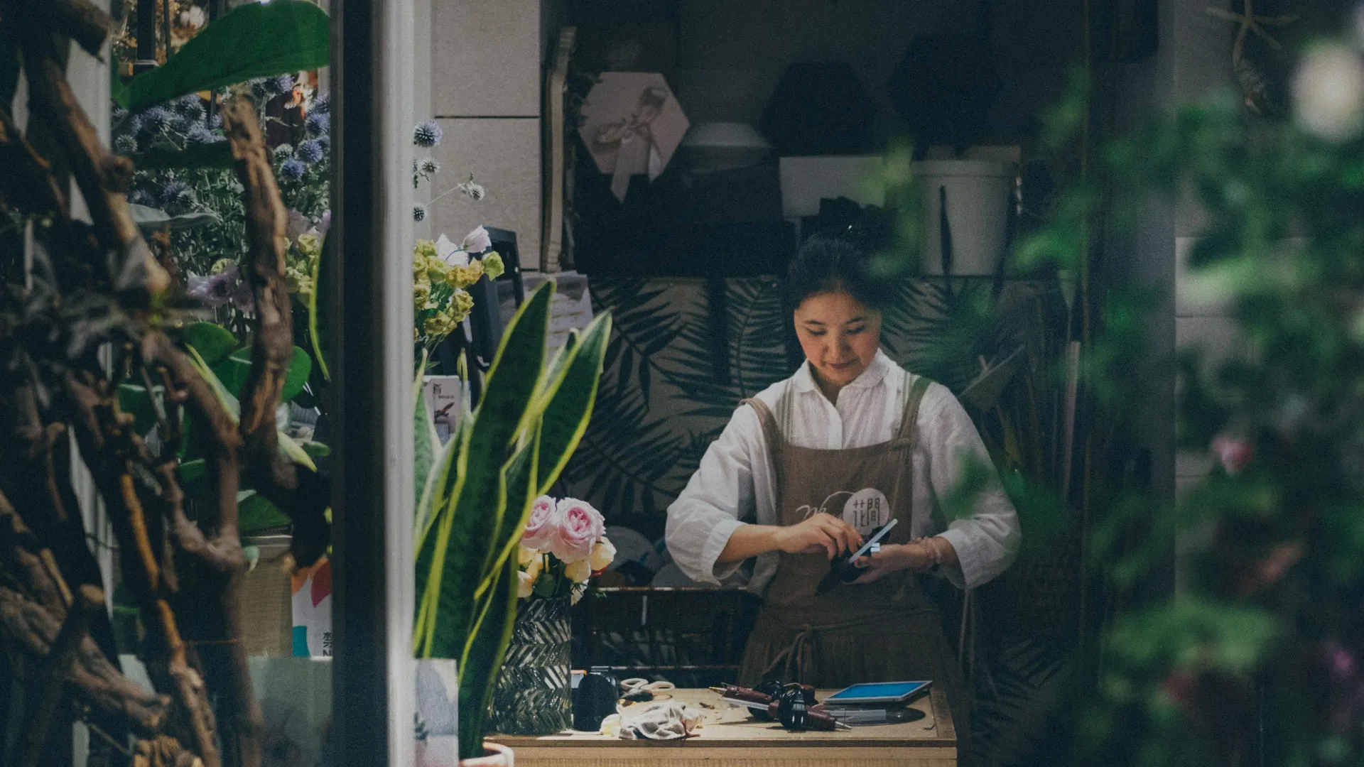 Small to medium flower shop