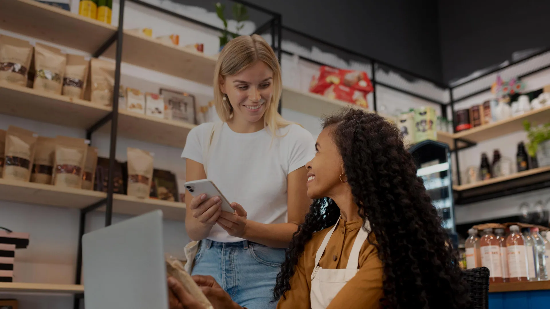 Merchant checking products on mobile
