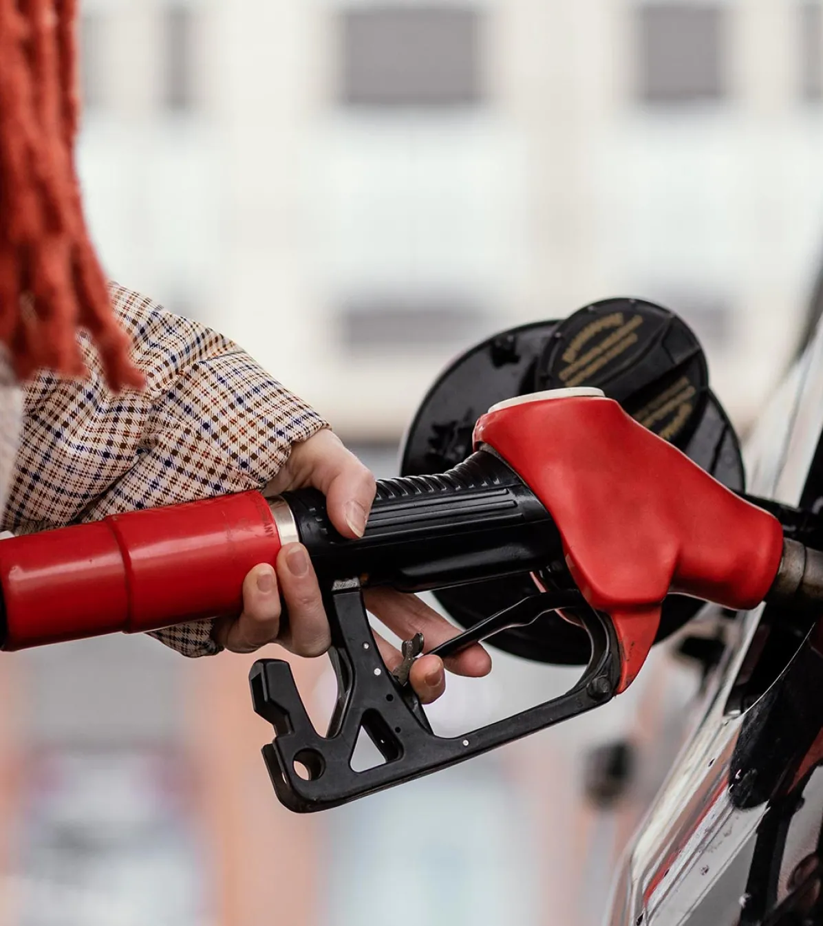 Fueling up gas pump fast and secure