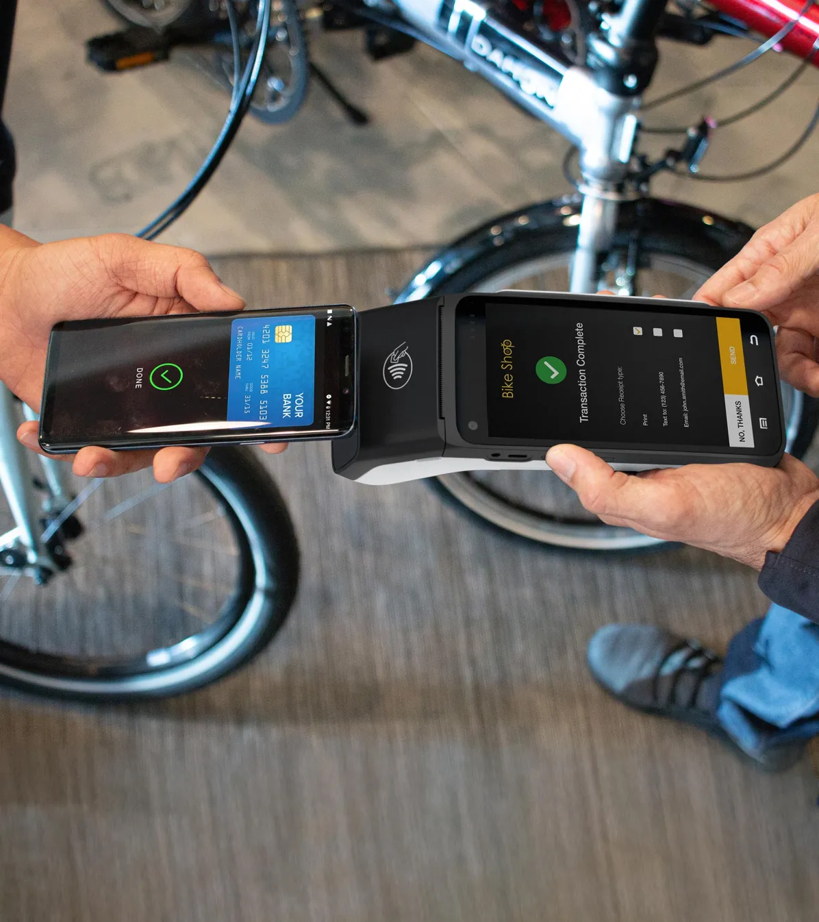 Bike shop mobile payment