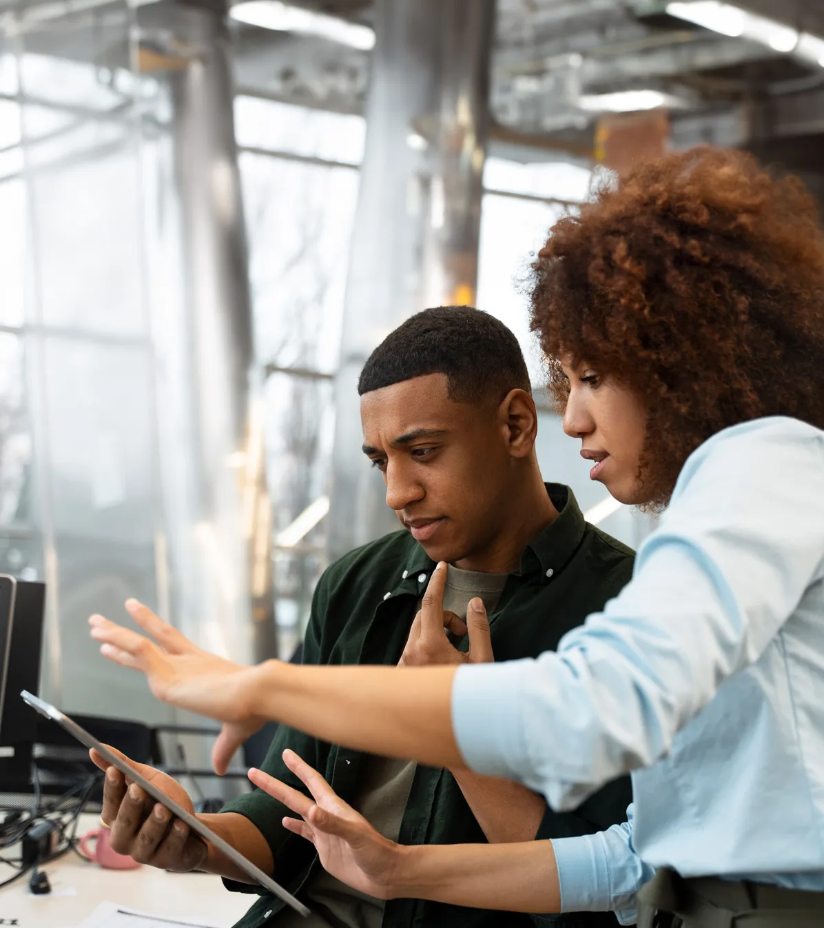 Colleagues working together