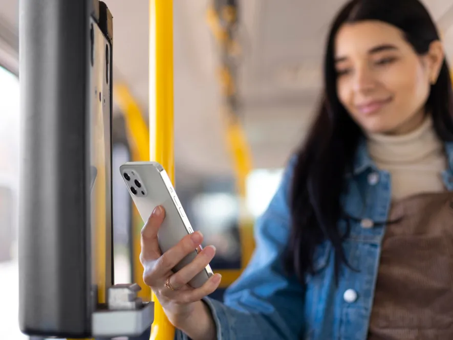 people advanced payment methods medium shot woman holding phone.