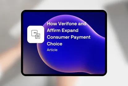 Content resource thumbnail - Verifone Affirm Expand Consumer Payment choice