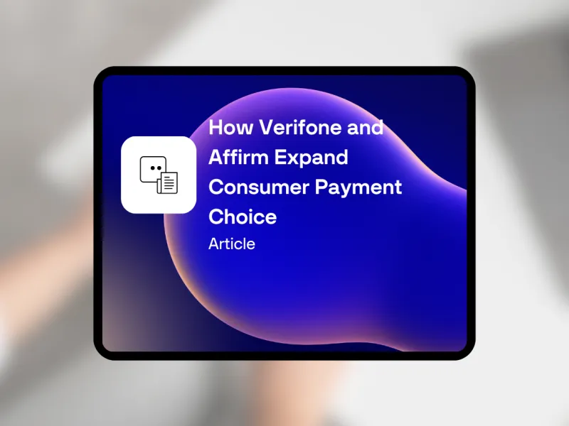 Content resource thumbnail - Verifone Affirm Expand Consumer Payment choice