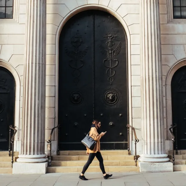 enviromental in person payments walking big city