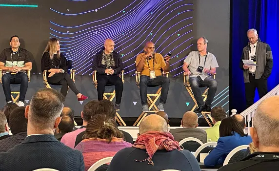 Event product and engineering panel on stage