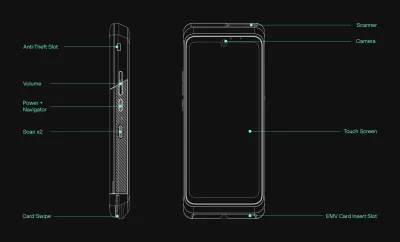 Victa mobile device line drawing